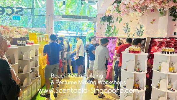 orchid perfume making team activity at scentopia