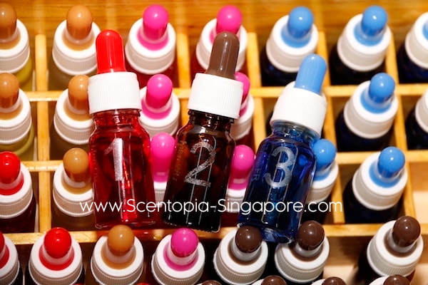 colourful Essential oil bottles to make perfume