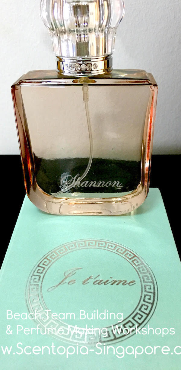 Crystal perfume bottle with laser engraved name at scentopia