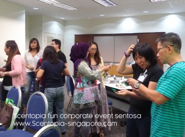 creative team activity at scentopia singapore