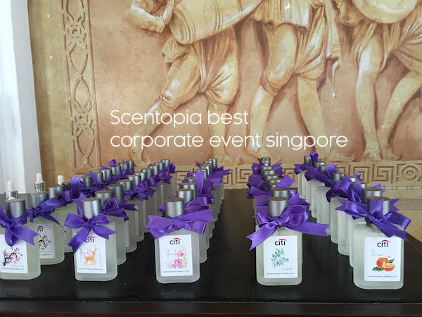 perfume bottle at an corporate event in singapore
