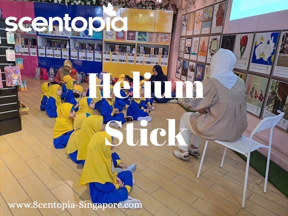 helium stick  - instruction to organise team building event