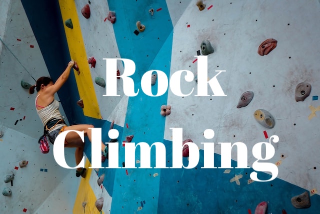 corporate employee at Rock Climbing team building