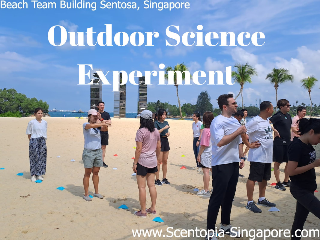 corporate employee at Outdoor Science Experiment team building