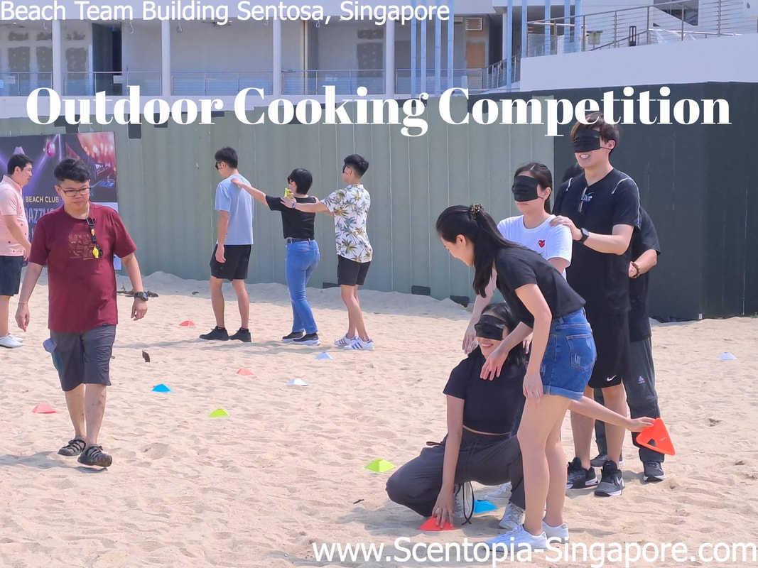 corporate employee at Outdoor Cooking Competition team building