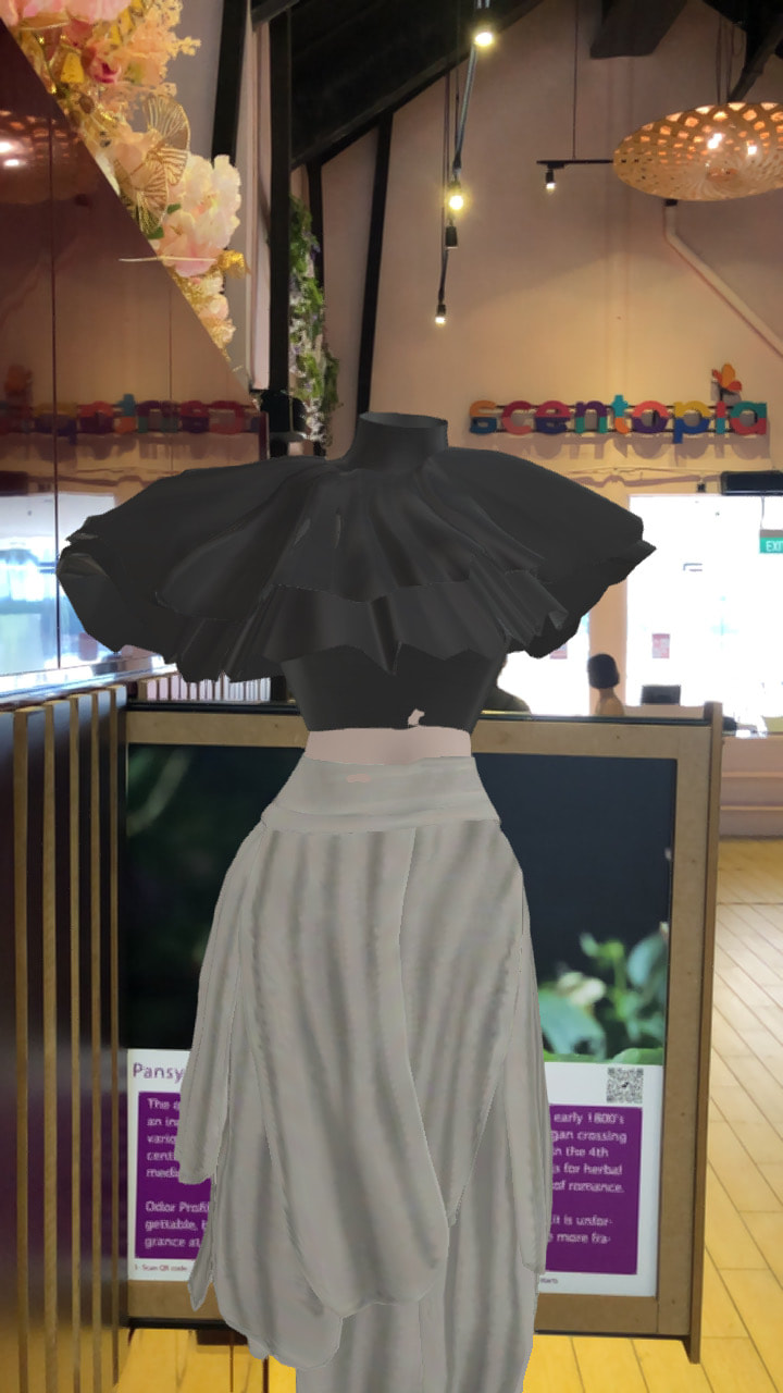 dress shown in 3d Augmented reality tours scentopia new tourist attraction at sentosa
