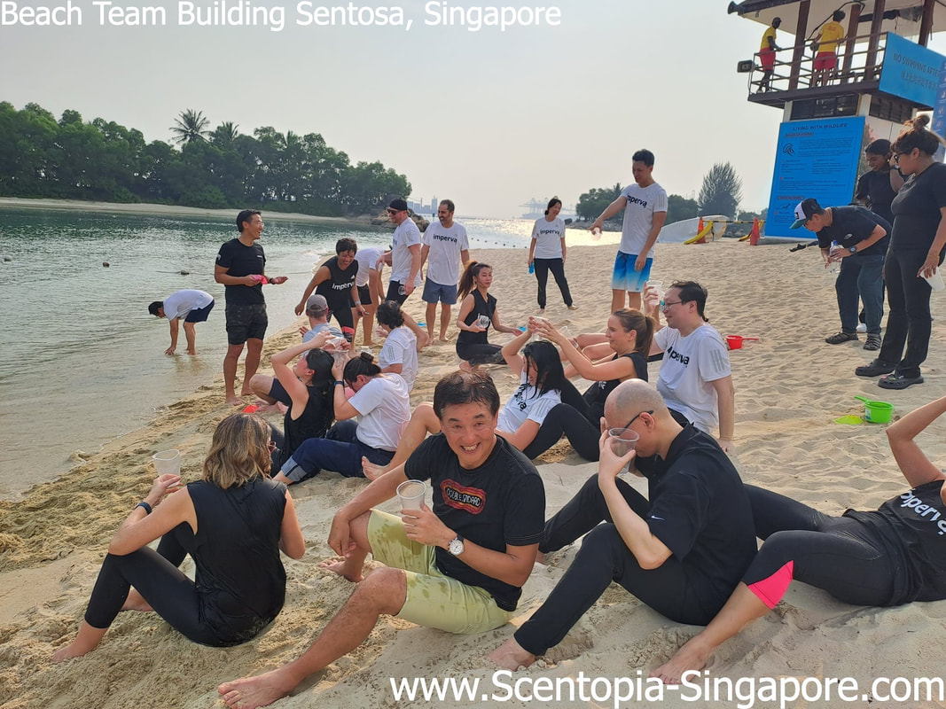 beach team building in singapore