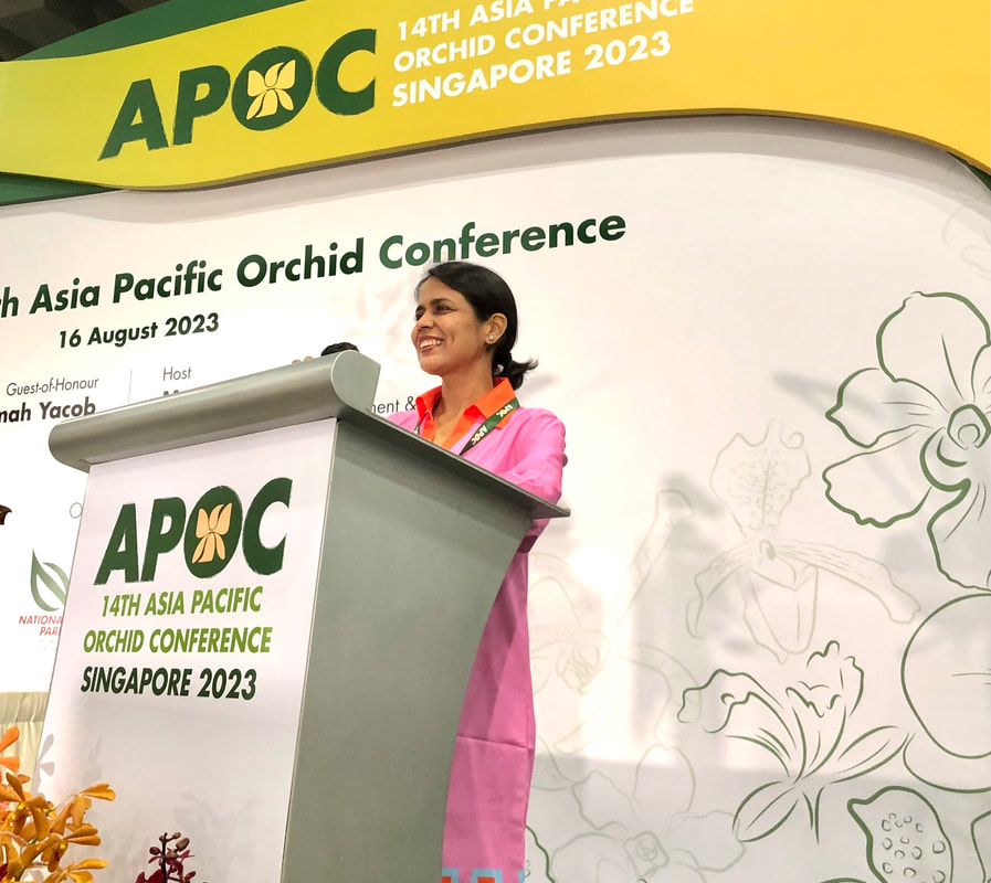 prachi saini specialist speaking at an orchid conference