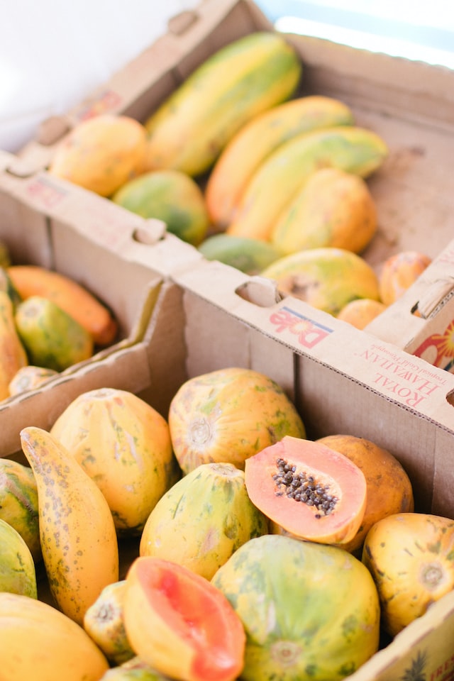 The aroma profile of papaya can be described as tropical, sweet, and slightly musky. 