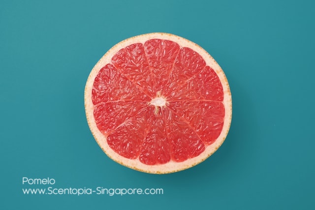 The peel of the pomelo has a more intense citrus scent, 
