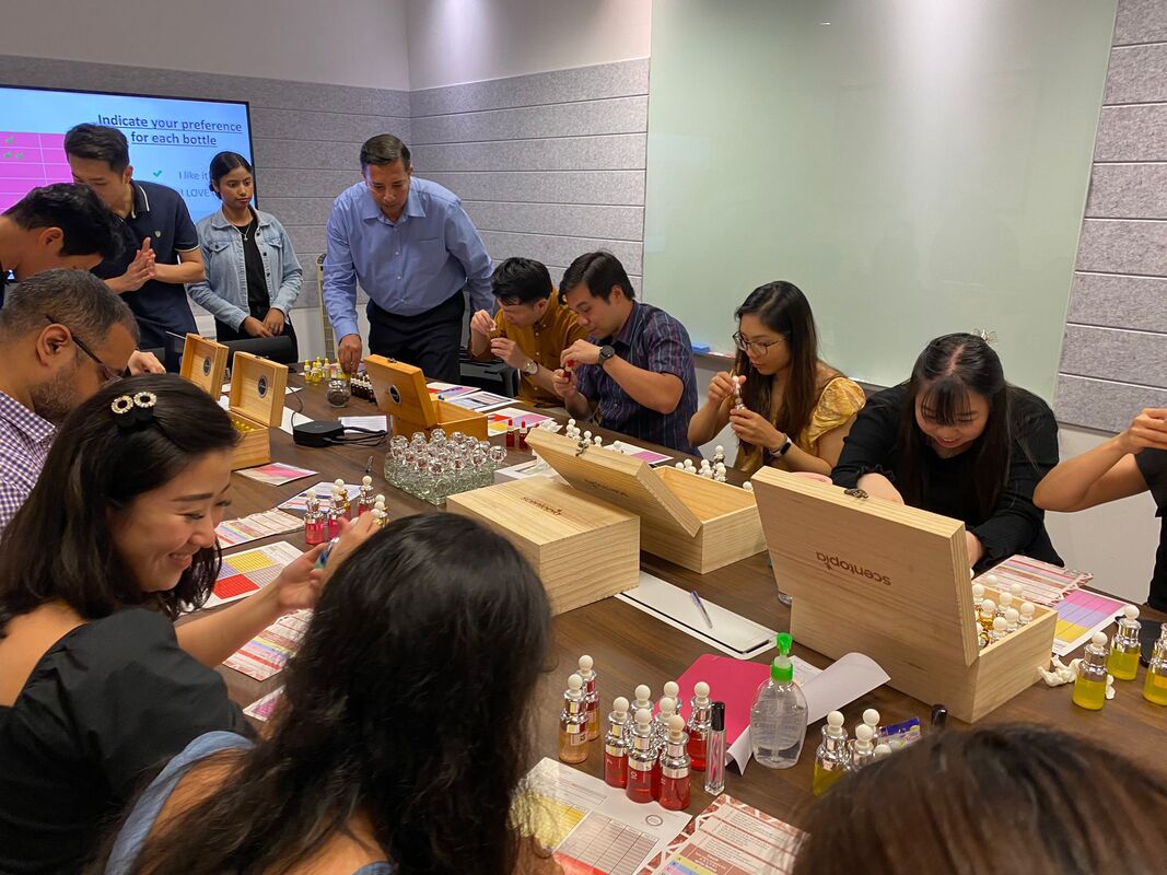 corporate perfume making event for staff