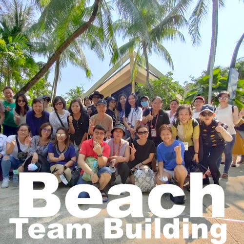 Sentosa beach team building at siloso beach for fun games and activities scentopia