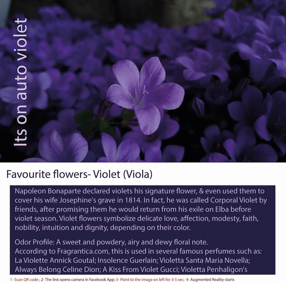 Violet Floral Scent Perfume Bottle for Men