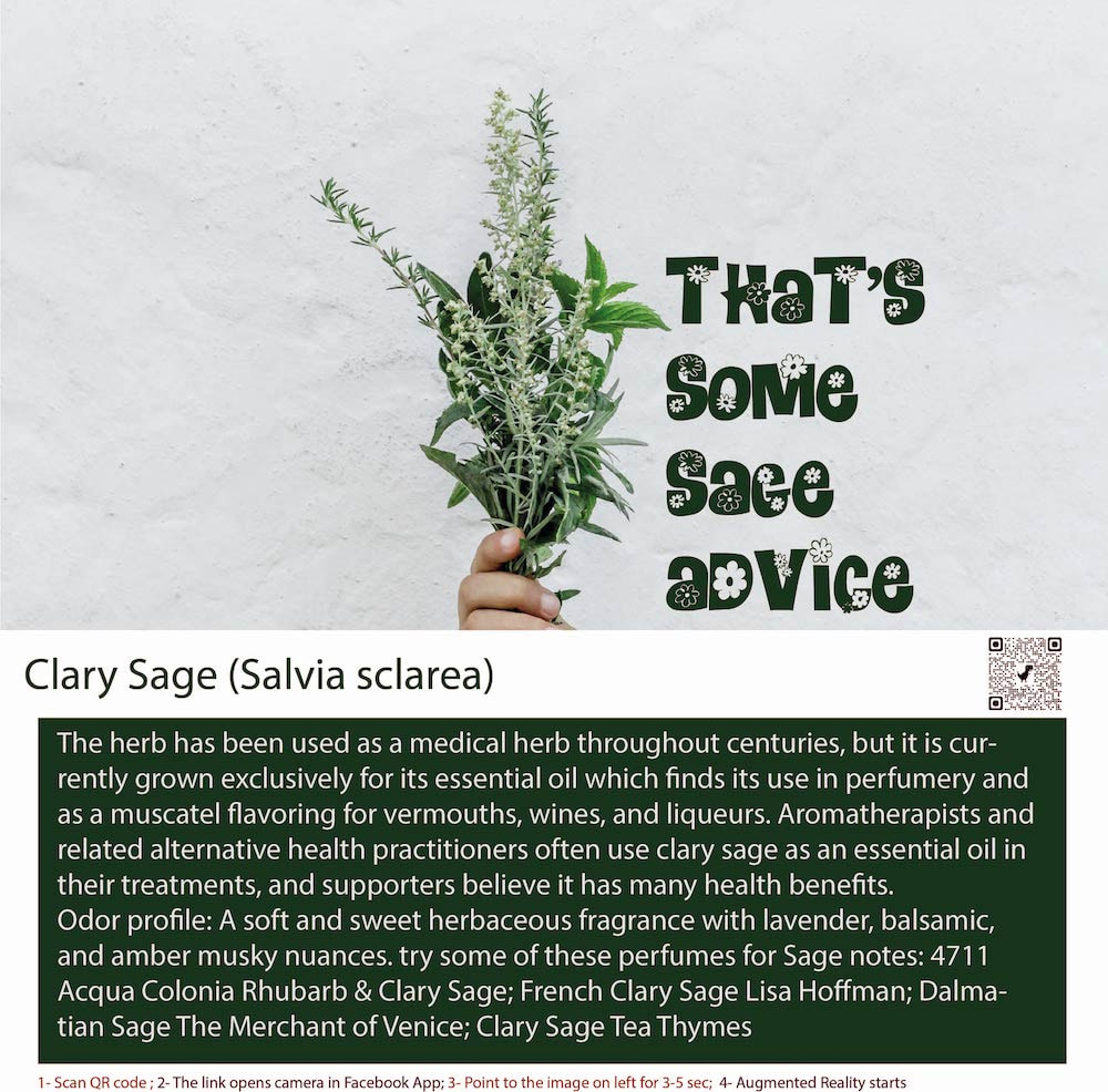 Clary Sage Herbal Scent Bottle